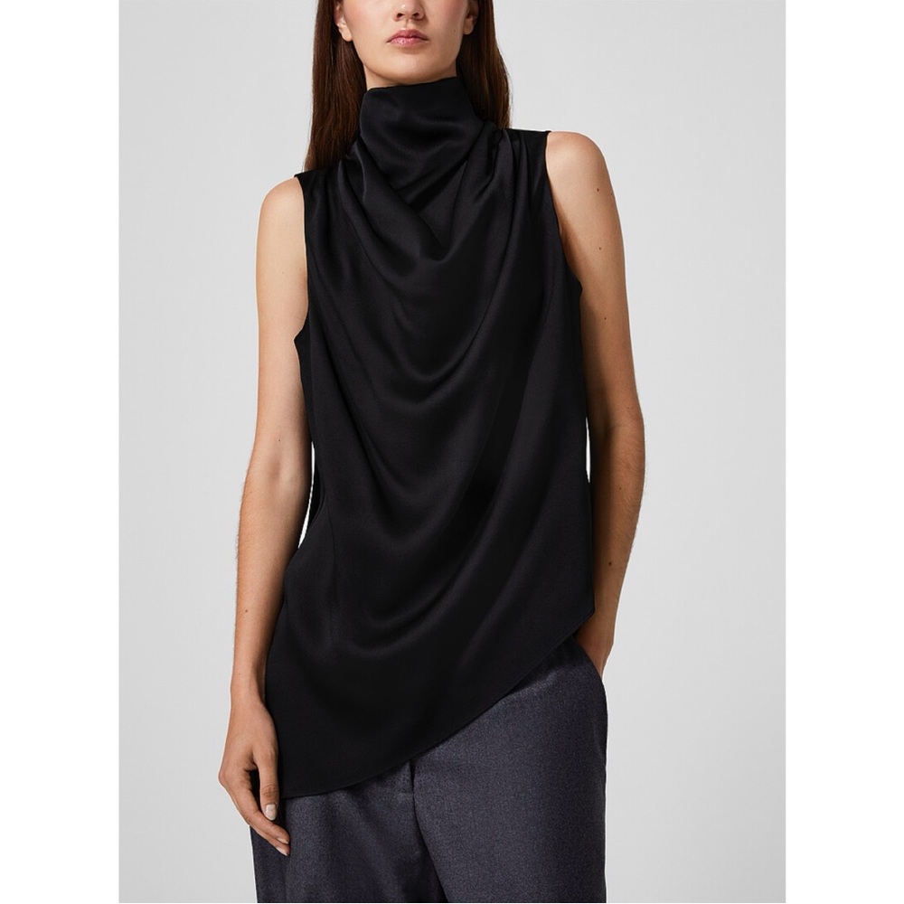 New RÓHE Draped Satin Blouse size 6